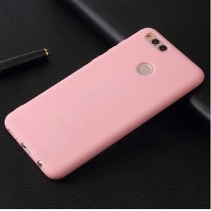 Матовый силиконовый TPU чехол на Huawei Honor 7x (Розовый)