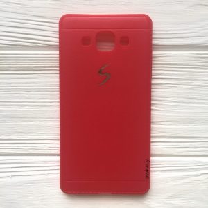 Силиконовый (TPU) чехол (накладка) с логотипом для Samsung Galaxy A5 2015 (A500) (Red)