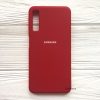Оригинальный чехол Silicone Case с микрофиброй для Samsung A750 Galaxy A7 (2018) Красный