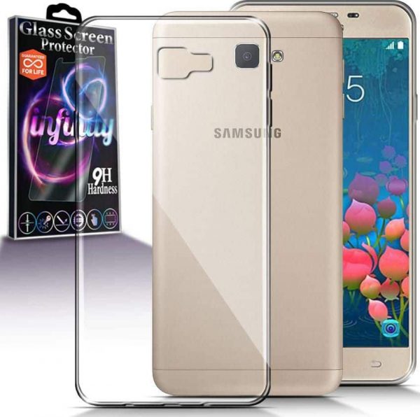 Прозрачный силиконовый (TPU) чехол (накладка) для Samsung G610F Galaxy J7 Prime (2016) (Clear)