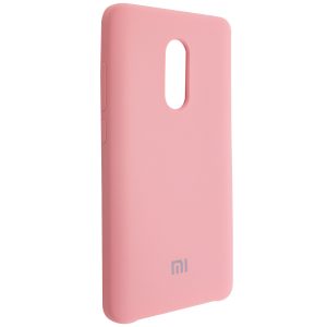 Оригинальный чехол Silicone Cover с микрофиброй для Xiaomi Redmi Note 4x / Note 4 (Snapdragon) (Розовый)