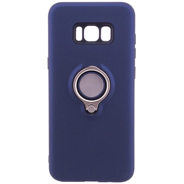 Синий (TPU+PC) чехол (бампер) Deen с кольцом и креплением под магнитный держатель для Samsung G950 Galaxy S8 (Blue)