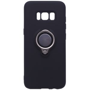 (TPU+PC) чехол (бампер) Deen с кольцом и креплением под магнитный держатель для Samsung G950 Galaxy S8 (Black)