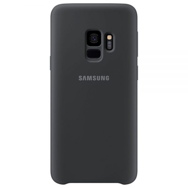 Оригинальный чехол Silicone Case с микрофиброй для Samsung G960 Galaxy S9 (Black)