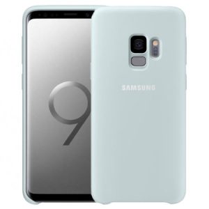 Оригинальный чехол Silicone Case с микрофиброй для Samsung Galaxy S9 (G960) (Mint)