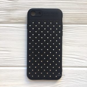 Силиконовый плетеный (TPU+PC) чехол со стразами Diamond для Iphone 7 Plus / 8 Plus (Black)