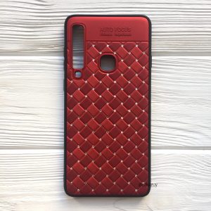 Красный силиконовый плетеный (TPU) чехол со стразами Diamond для Samsung A920 Galaxy A9 2018 (Red)