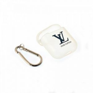 Матовый чехол для наушников Protective Case + карабин для Apple Airpods – Louis Vuitton White