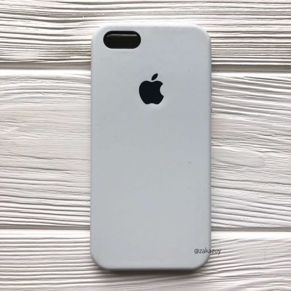 Оригинальный чехол Silicone Case с микрофиброй для Iphone 5 / 5s / SE №6 (White)