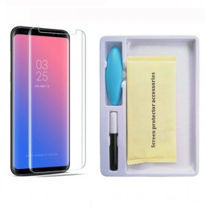 Защитное стекло 3D / 5D UV Full Glue с УФ клеем для Samsung Note 9 / Note 8 – Clear