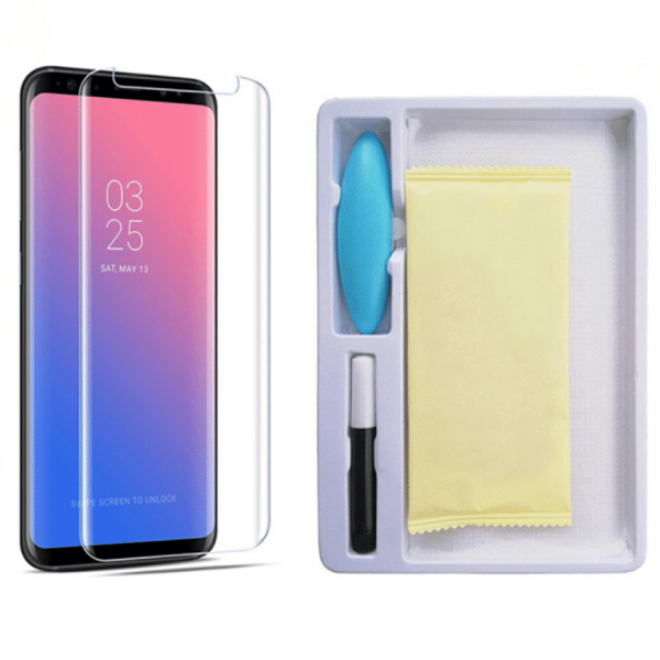 Защитное стекло 3D / 5D UV Full Glue с УФ клеем для Samsung G955 Galaxy S8 Plus – Clear