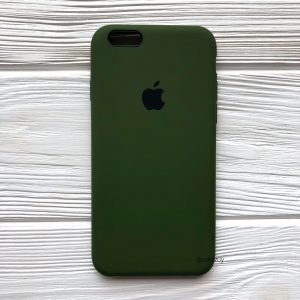 Оригинальный чехол Silicone Case с микрофиброй для Iphone 6 / 6s №48 (Хаки / Khaki)