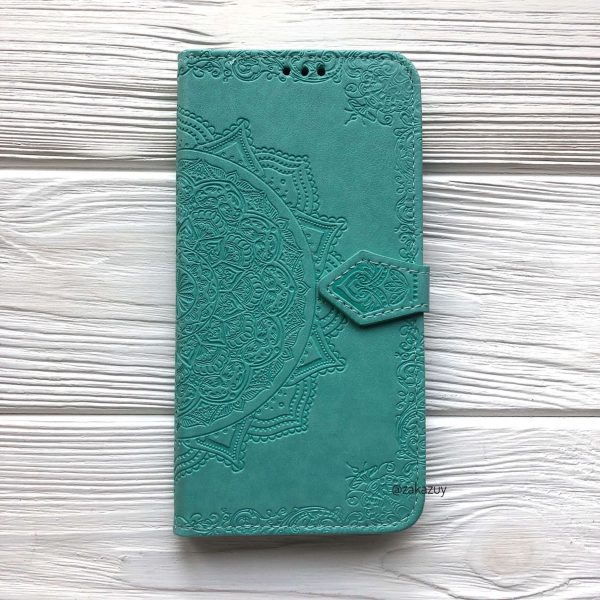 Кожаный чехол-книжка Art Case с визитницей для Xiaomi Redmi 7A (Бирюзовый)