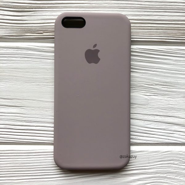 Оригинальный чехол Silicone Case с микрофиброй для Iphone 5 / 5s / SE №34 (Lavender)