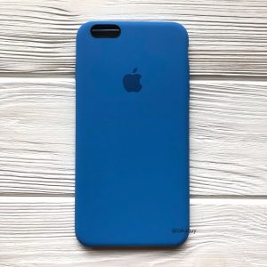 Оригинальный чехол Silicone Case с микрофиброй для Iphone 6 Plus / 6s Plus №12 (Blue)
