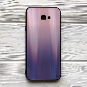 TPU+Glass чехол Gradient Aurora с градиентом  для Samsung J415 Galaxy J4 Plus 2018 (Розовый / Фиолетовый)