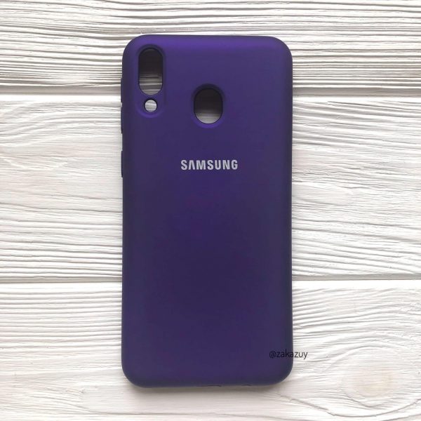Оригинальный чехол Silicone Cover 360 с микрофиброй для Samsung M20 (Фиолетовый)