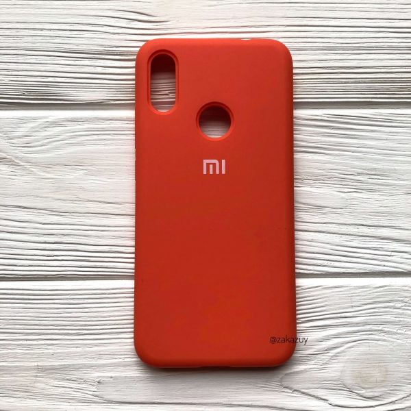 Оригинальный чехол Silicone Cover 360 с микрофиброй для Xiaomi Redmi Note 7 / 7 Pro (Оранжевый)