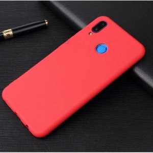 Матовый силиконовый TPU чехол на Huawei P Smart (2019) / Honor 10 Lite (Красный)