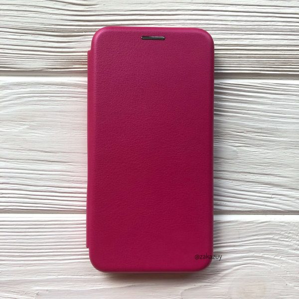 Кожаный чехол-книжка 360 с визитницей для  Xiaomi Redmi 4x – Pink