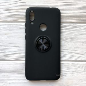 Cиликоновый чехол Summer ColorRing c креплением под магнитный держатель для Xiaomi Redmi Note 7 / 7 Pro (Черный)