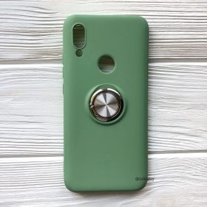 Cиликоновый чехол Summer ColorRing c креплением под магнитный держатель для Xiaomi Redmi Note 7 / 7 Pro (Салатовый)