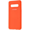 Оригинальный чехол Silicone Cover 360 с микрофиброй для Samsung G973 Galaxy S10 (Orange)