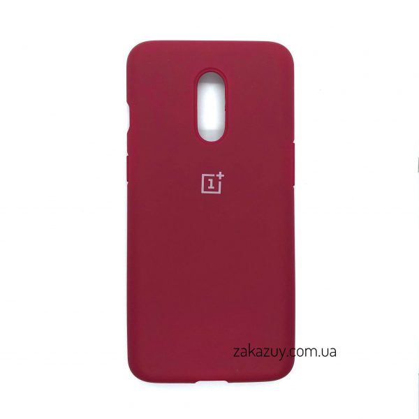 Оригинальный чехол Silicone Cover 360 с микрофиброй для OnePlus 7 (Hot Pink)