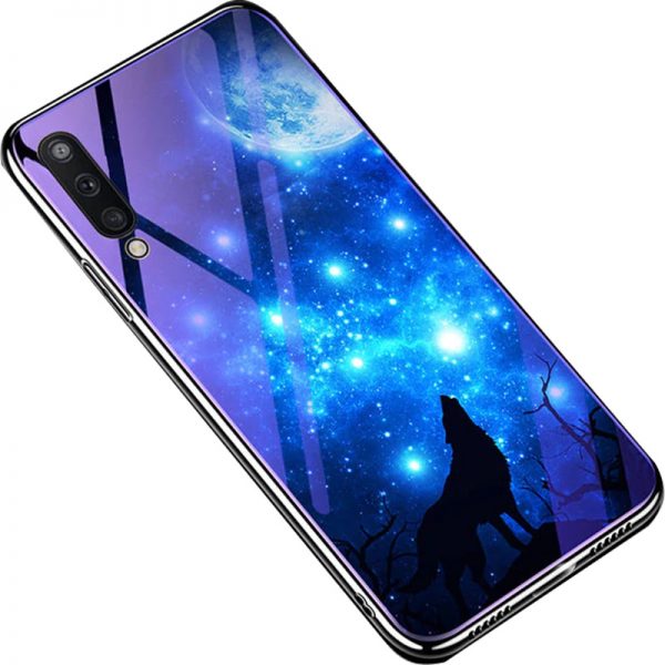TPU+Glass чехол Fantasy с глянцевыми торцами для Samsung Galaxy A50 2019 (A505) / A30s 2019 (A307) (Moon night)