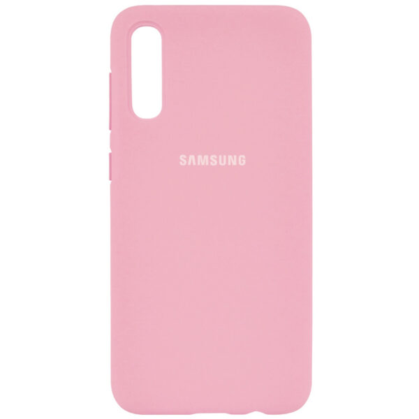 Оригинальный чехол Silicone Cover 360 с микрофиброй для Samsung Galaxy A50 2019 (A505) / A30s 2019 (A307) (Pink)