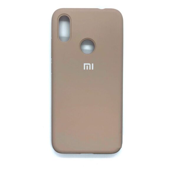 Оригинальный чехол Silicone Cover 360 с микрофиброй для Xiaomi Redmi 7 (Пудровый)