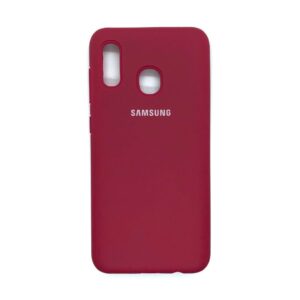 Оригинальный чехол Silicone Cover 360 с микрофиброй для Samsung A205 / A305 Galaxy A20 / A30 (Hot Pink)