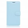Кожаный чехол-книжка Wallet Glossy с визитницей для Samsung Galaxy A50 2019 (A505) / A30s 2019 (A307) (Голубой)