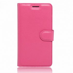 Кожаный чехол-книжка Wallet Glossy с визитницей для Samsung Galaxy A50 2019 (A505) / A30s 2019 (A307) (Малиновый)