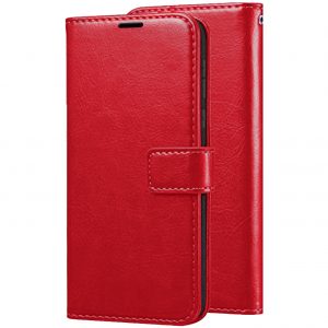 Кожаный чехол-книжка Wallet  с визитницей для Sony Xperia XA1 Plus / XA1 Plus Dual (Красный)