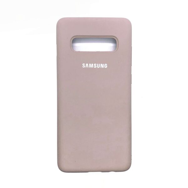 Оригинальный чехол Silicone Cover 360 с микрофиброй для Samsung G973 Galaxy S10 (Pink Sand)