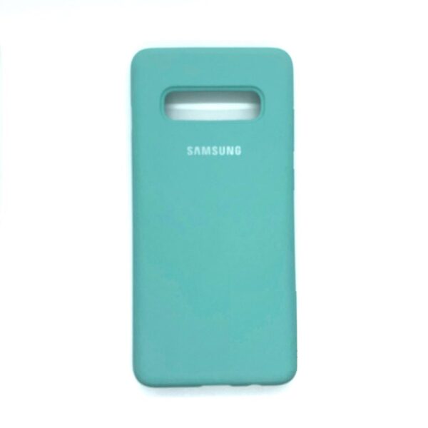 Оригинальный чехол Silicone Cover 360 с микрофиброй для Samsung G973 Galaxy S10 (Light Blue)