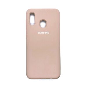 Оригинальный чехол Silicone Cover 360 с микрофиброй для Samsung A205 / A305 Galaxy A20 / A30 (Pink Sand)