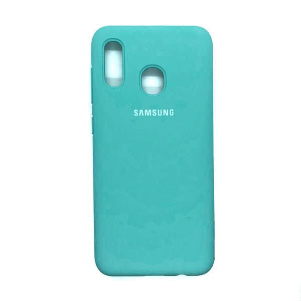 Оригинальный чехол Silicone Cover 360 с микрофиброй для Samsung A205 / A305 Galaxy A20 / A30 (Light Blue)