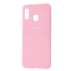 Оригинальный чехол Silicone Cover 360 с микрофиброй для Samsung A205 / A305 Galaxy A20 / A30 (Pink)