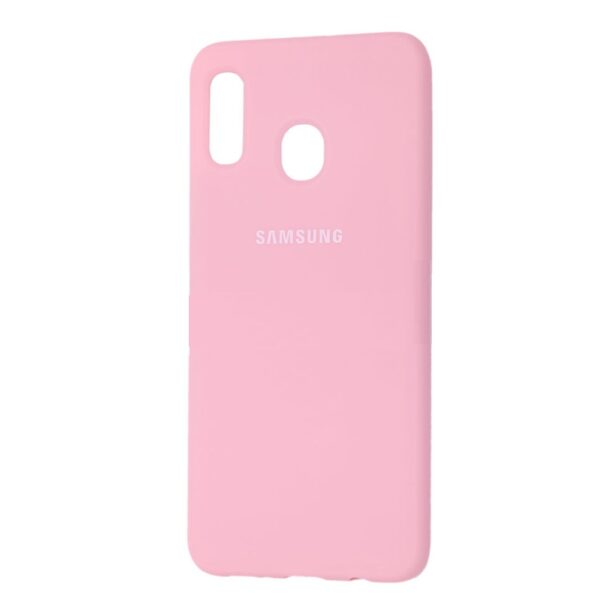 Оригинальный чехол Silicone Cover 360 с микрофиброй для Samsung A205 / A305 Galaxy A20 / A30 (Pink)