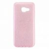 Cиликоновый (TPU+PC) чехол Shine с блестками для  Samsung Galaxy A3 2017 (A320) (Розовый)