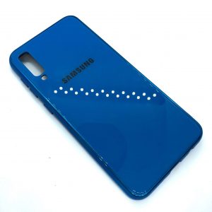 TPU+Glass чехол Glass Case Logo зеркальный для Samsung Galaxy A50 2019 (A505) / A30s 2019 (A307) – Синий