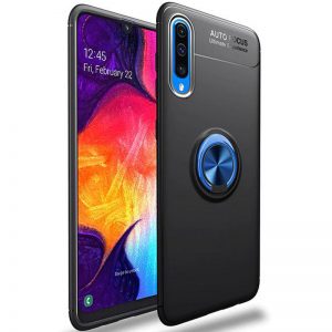 Чохол Din Color Magnet Ring для Samsung Galaxy A50/A30s Чорний / Синій