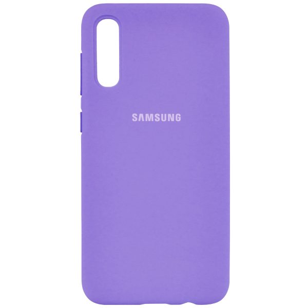 Оригинальный чехол Silicone Cover 360 с микрофиброй для Samsung Galaxy A70 2019 (A705) Сиреневый