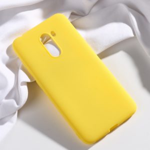 Матовый силиконовый (TPU) чехол для Xiaomi Pocophone F1 (Желтый)
