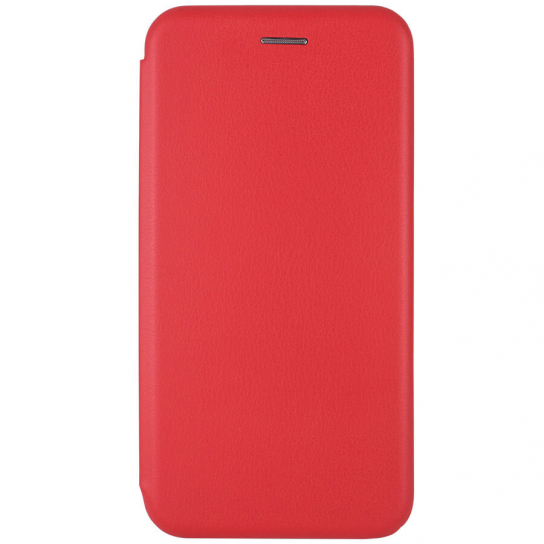 Кожаный чехол-книжка 360 с визитницей для Samsung Galaxy A01 Core / M01 Core – Красный