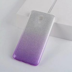 Cиликоновый (TPU) чехол Shine Gradient с блестками для Meizu M5s (Фиолетовый)
