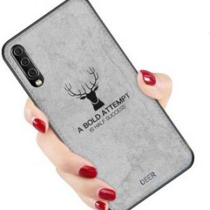 Силиконовый чехол (TPU+экокожа) Deer для Samsung Galaxy A50 2019 (A505) / A30s 2019 (A307) (Серый)