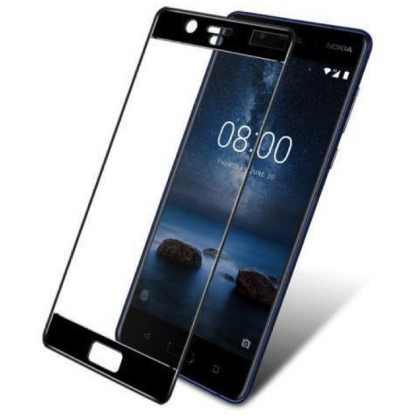 Защитное стекло 3D Full Cover на весь экран для Nokia 8 (Black)